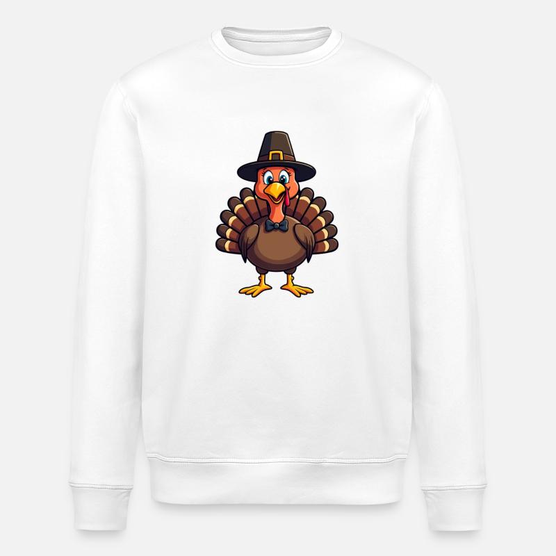 Thanksgiving Drôle Dinde de Thanksgiving - Sweat bio ROLLER Stanley/Stella Unisexe - blanc