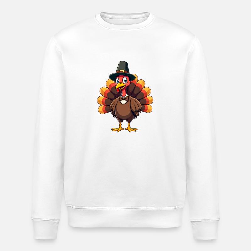 Thanksgiving Drôle Dinde de Thanksgiving - Sweat bio ROLLER Stanley/Stella Unisexe - blanc