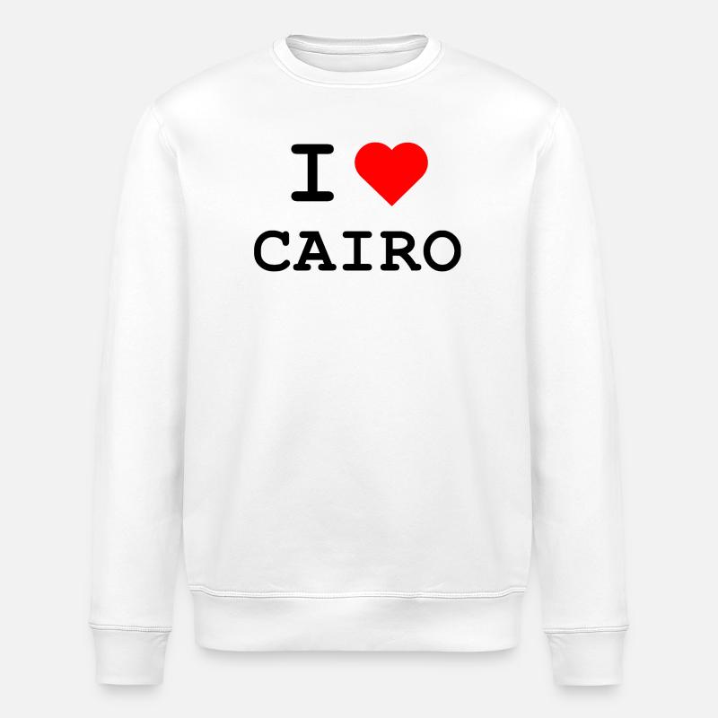 I Love Cairo Herzdesign - Stanley/Stella Unisex Bio-Sweatshirt ROLLER - Weiß