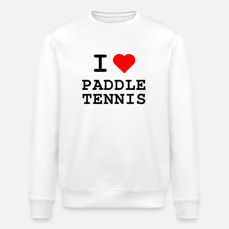 I love Paddle Tennis - Stanley/Stella Unisex Bio-Sweatshirt ROLLER - Weiß