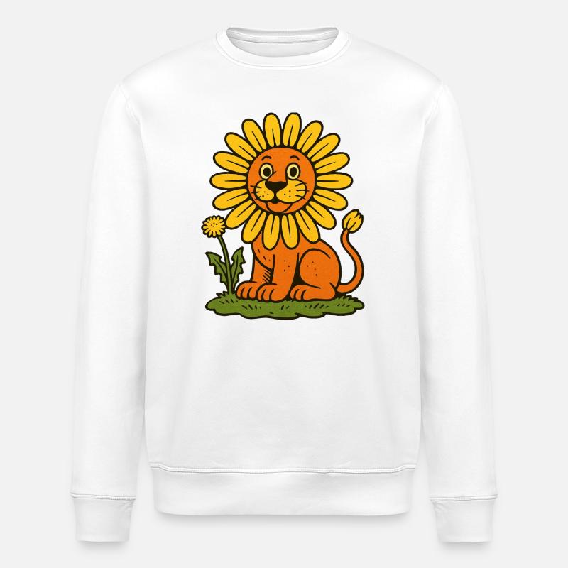 Sonnenblumenmähnenlöwe - Stanley/Stella Unisex Bio-Sweatshirt ROLLER - Weiß