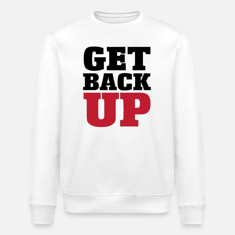 Judo Grafik Get Back Up - Stanley/Stella Unisex Bio-Sweatshirt ROLLER - Weiß