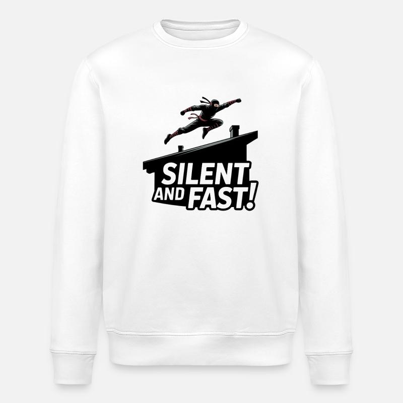 Silent Ninja Dachsprung - Stanley/Stella Unisex Bio-Sweatshirt ROLLER - Weiß