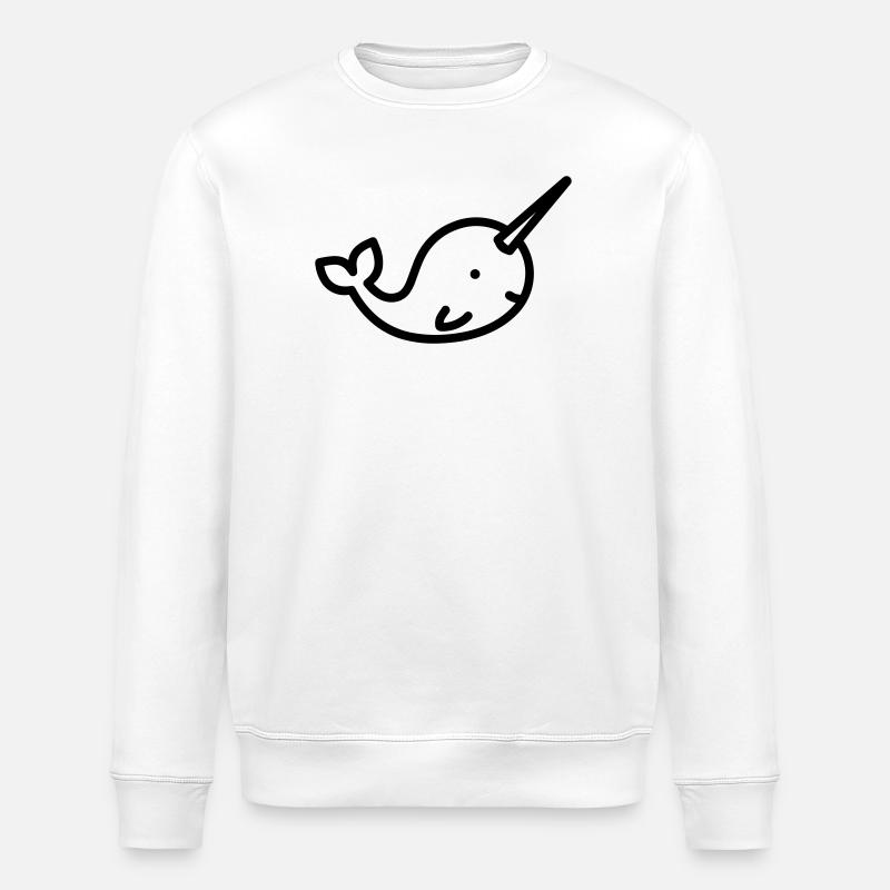 Narwal - Stanley/Stella Unisex Bio-Sweatshirt ROLLER - Weiß