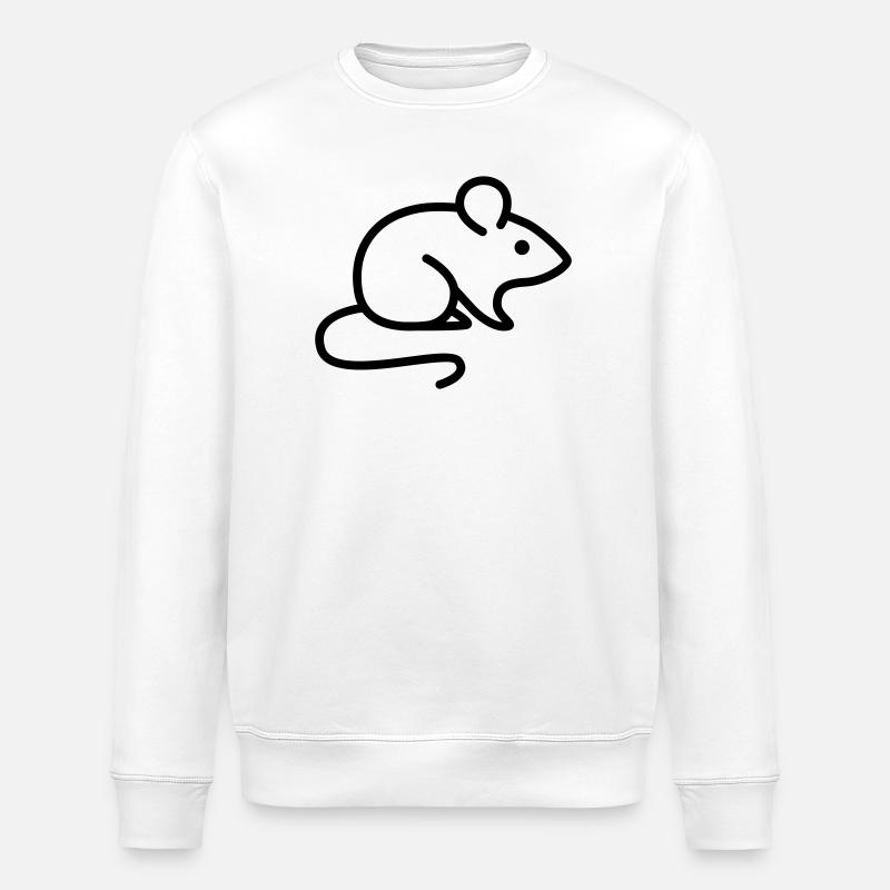 mouse - Stanley/Stella ROLLER Unisex Organic Sweatshirt - white