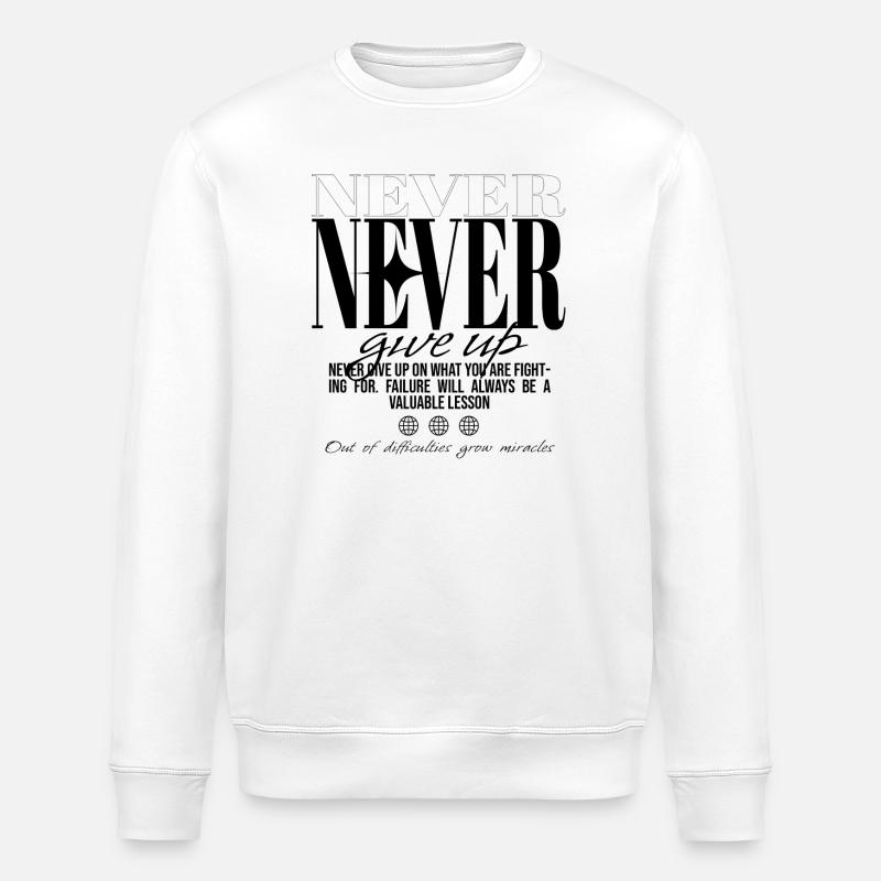 Never stop discovering - Stanley/Stella ROLLER Unisex Organic Sweatshirt - white