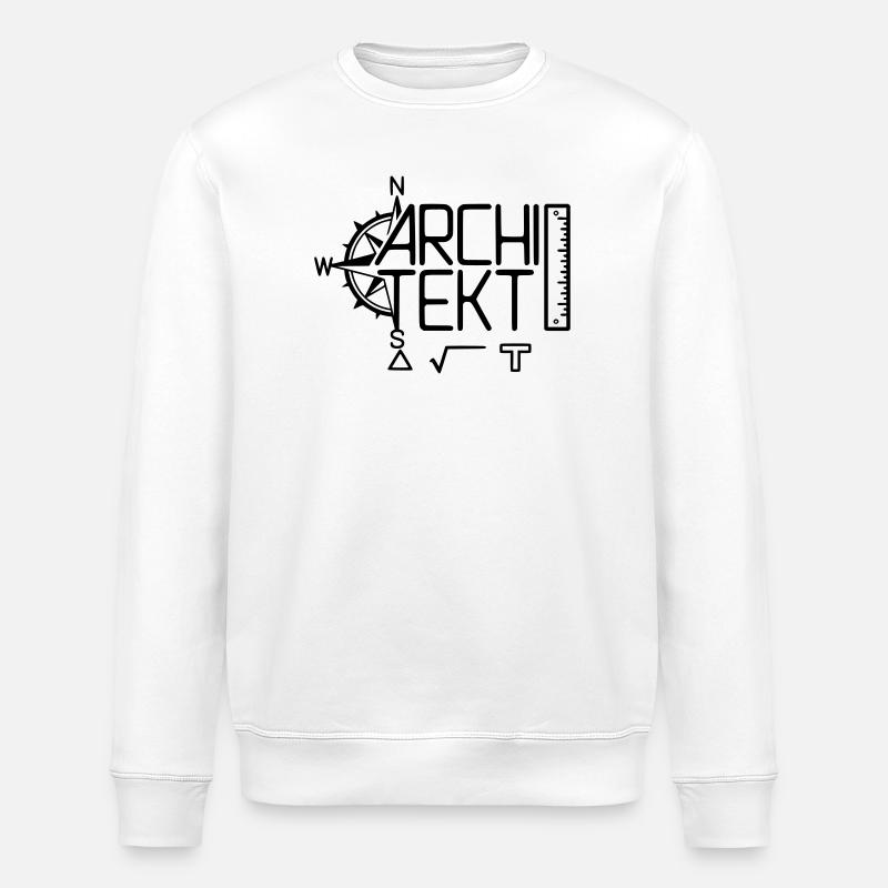 Conception architecte avec outil de dessin - Sweat bio ROLLER Stanley/Stella Unisexe - blanc
