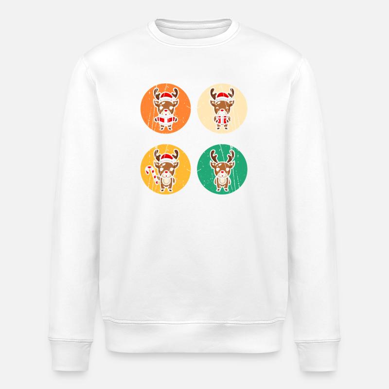 Weihnachtsmann Rentier Weihnachten - Stanley/Stella Unisex Bio-Sweatshirt ROLLER - Weiß