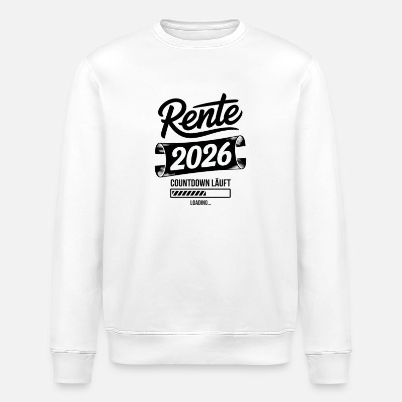 Pension 2026 Countdown Chart - Stanley/Stella ROLLER Unisex Organic Sweatshirt - white