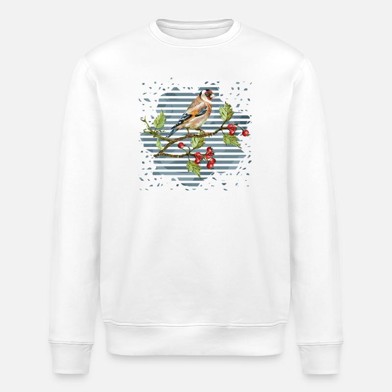 Bunter Vogel - Stanley/Stella Unisex Bio-Sweatshirt ROLLER - Weiß