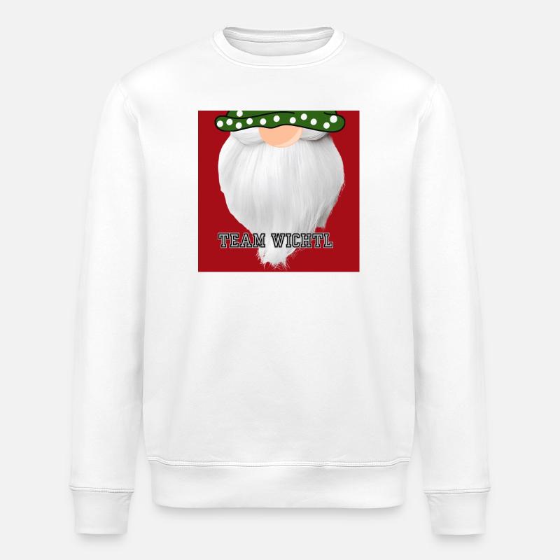 Team Wichtl Weihnachtsgnom - Stanley/Stella Unisex Bio-Sweatshirt ROLLER - Weiß