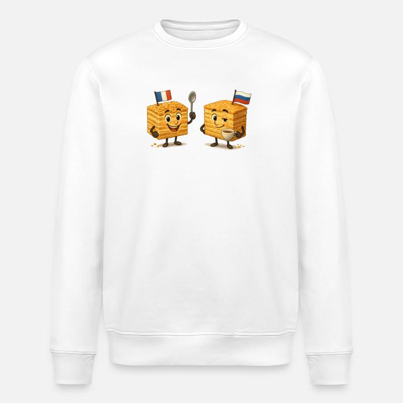 Drapeaux Mille-Feuille contre Napoléon russe - Sweat bio ROLLER Stanley/Stella Unisexe - blanc