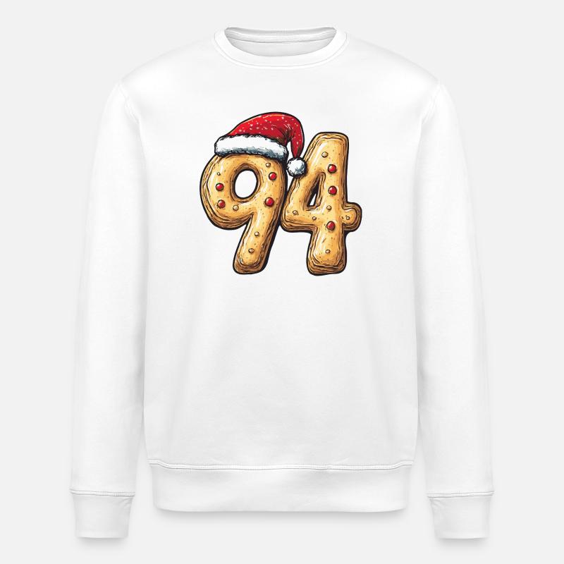 Noël du Cookie Numéro 94 - Sweat bio ROLLER Stanley/Stella Unisexe - blanc