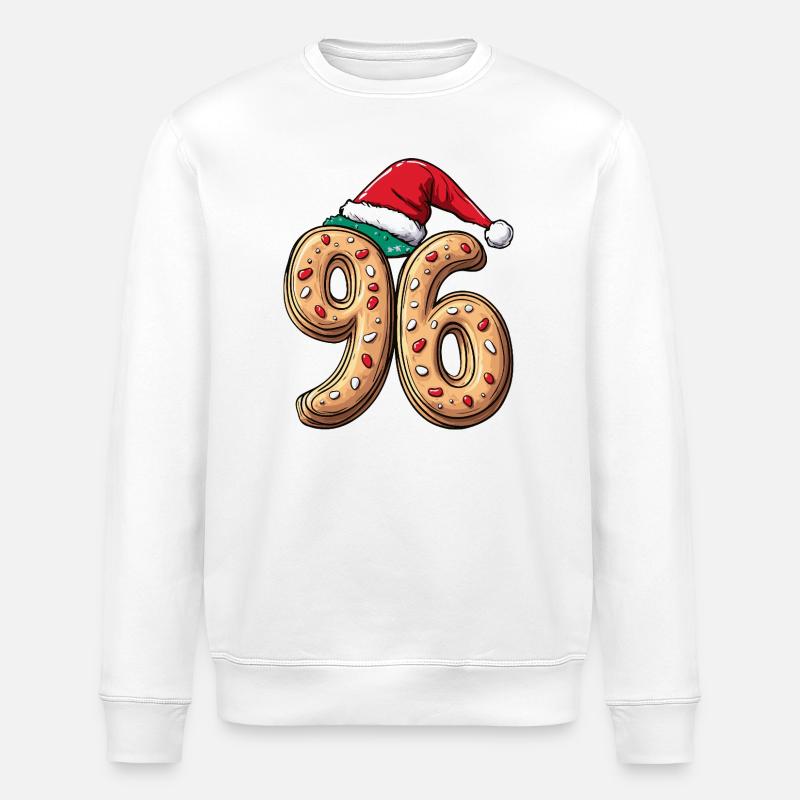 96 Biscuit Noël - Sweat bio ROLLER Stanley/Stella Unisexe - blanc