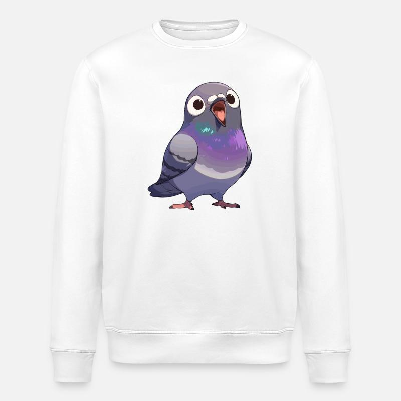 Tauben Taube - Stanley/Stella Unisex Bio-Sweatshirt ROLLER - Weiß