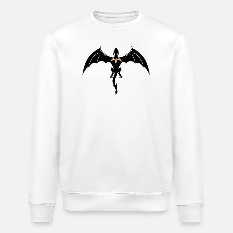Vierter Flügeldrache - Stanley/Stella Unisex Bio-Sweatshirt ROLLER - Weiß