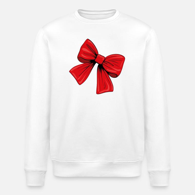 rote Schleife - Stanley/Stella Unisex Bio-Sweatshirt ROLLER - Weiß