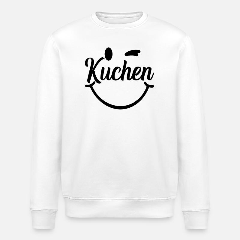 kuchen_smile - Stanley/Stella Unisex Bio-Sweatshirt ROLLER - Weiß