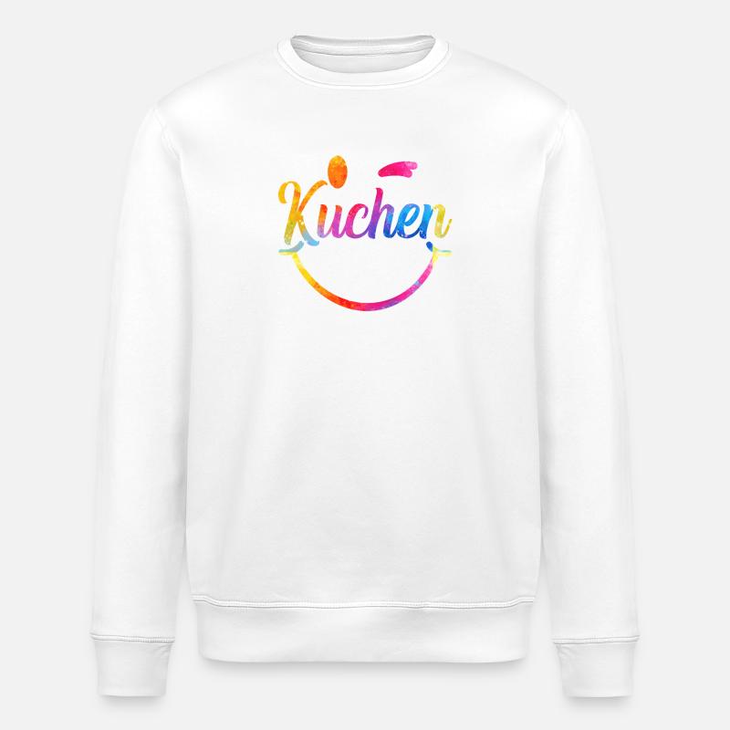Kuchen_bunt_ - Stanley/Stella Unisex Bio-Sweatshirt ROLLER - Weiß