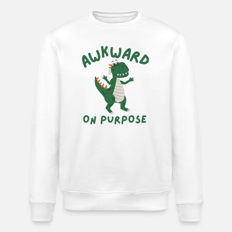 Unbequemer Dino mit Absicht - Stanley/Stella Unisex Bio-Sweatshirt ROLLER - Weiß
