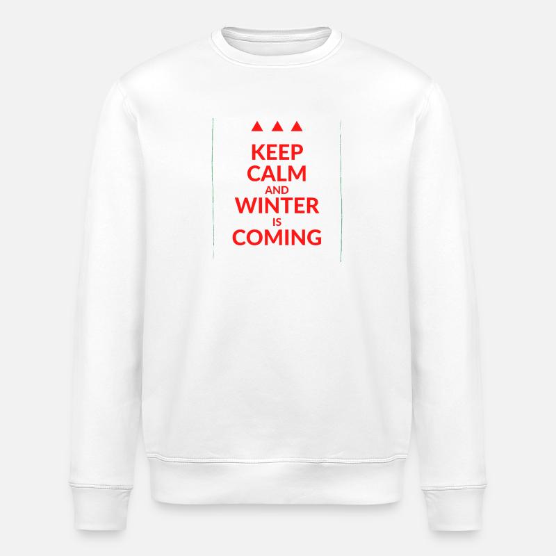 Reste calme W est C - Sweat bio ROLLER Stanley/Stella Unisexe - blanc