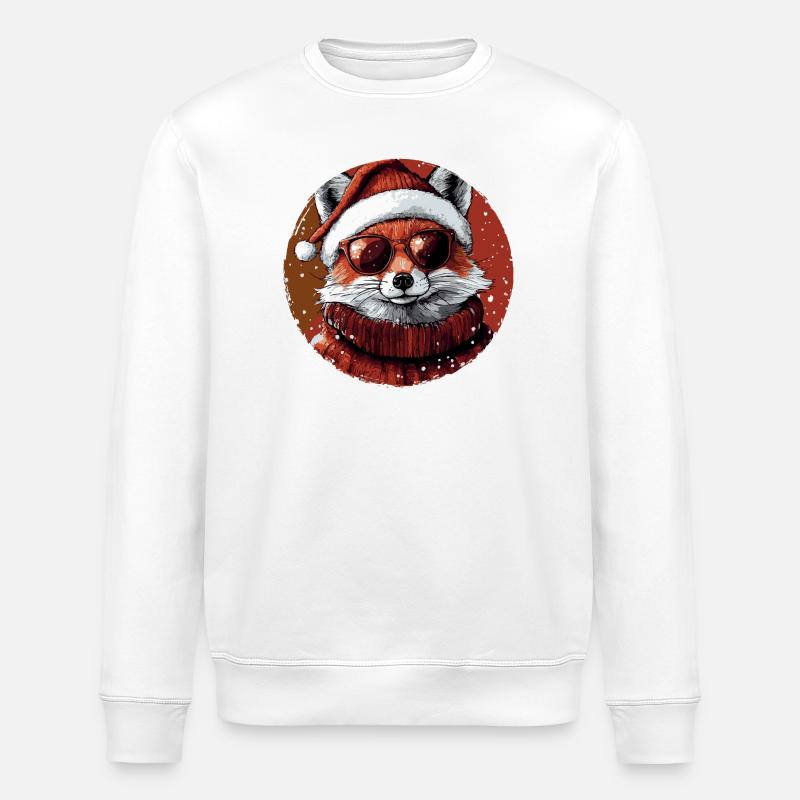 Fox Christmas Cool Christmas - Sweat bio ROLLER Stanley/Stella Unisexe - blanc