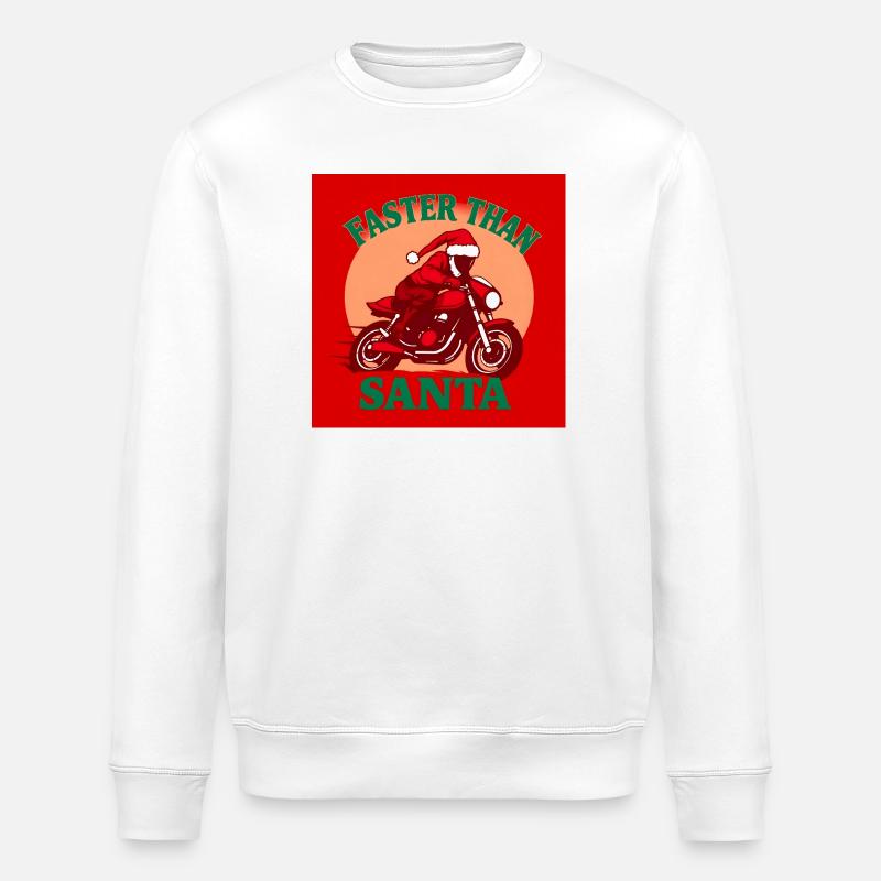 Plus rapide que le Père Noël - Sweat bio ROLLER Stanley/Stella Unisexe - blanc