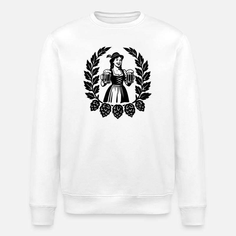 Bier Mädchen - Stanley/Stella Unisex Bio-Sweatshirt ROLLER - Weiß