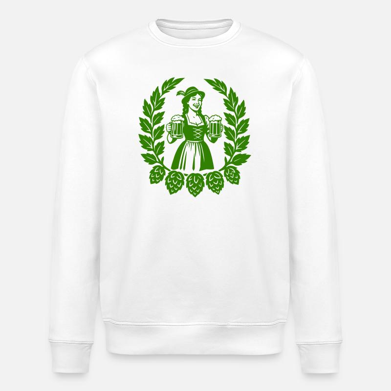 Bier Mädchen - Stanley/Stella Unisex Bio-Sweatshirt ROLLER - Weiß