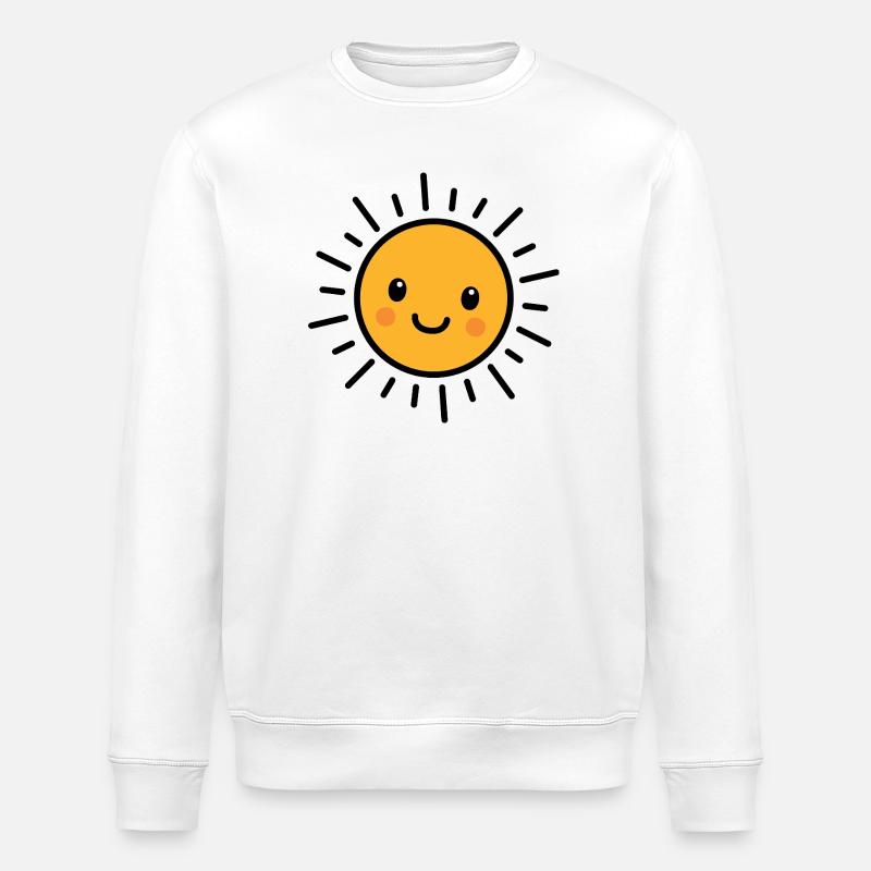 Kawaii Sonne - Stanley/Stella Unisex Bio-Sweatshirt ROLLER - Weiß