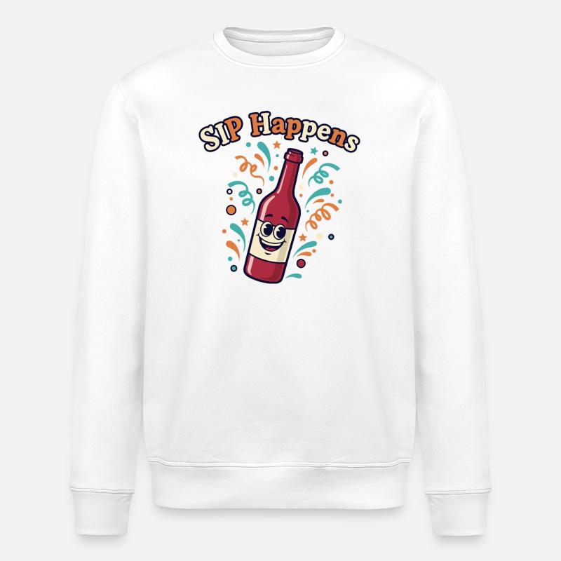 Bouteille de fête Sip Happens - Sweat bio ROLLER Stanley/Stella Unisexe - blanc