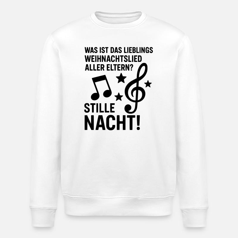 stille nacht lieblingslied eltern witz - Sweat bio ROLLER Stanley/Stella Unisexe - blanc