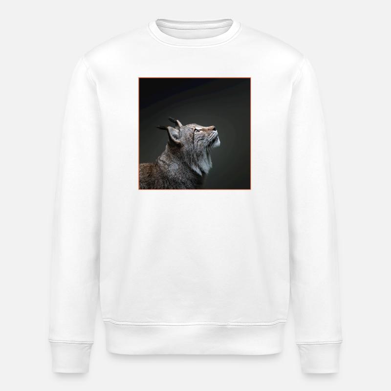 Luchs Blick - Stanley/Stella Unisex Bio-Sweatshirt ROLLER - Weiß