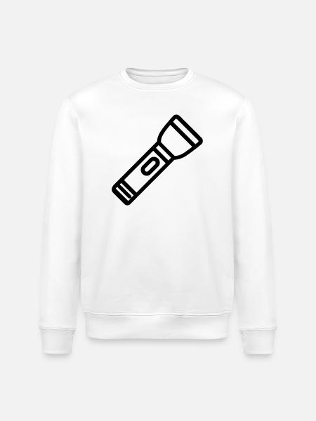 Flashlight - Stanley/Stella ROLLER Unisex Organic Sweatshirt - white