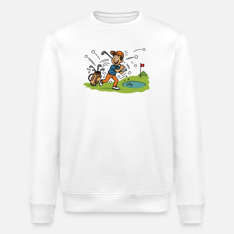 Le golf est déjà accroché - Sweat bio ROLLER Stanley/Stella Unisexe - blanc