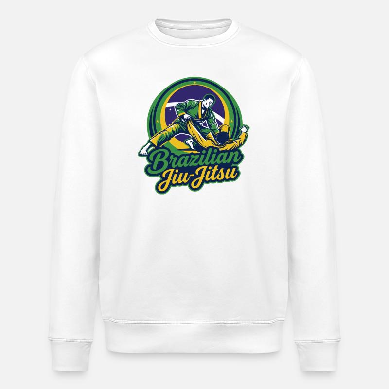 Brasilianische Jiu-Jitsu-Kampfkünste - Stanley/Stella Unisex Bio-Sweatshirt ROLLER - Weiß