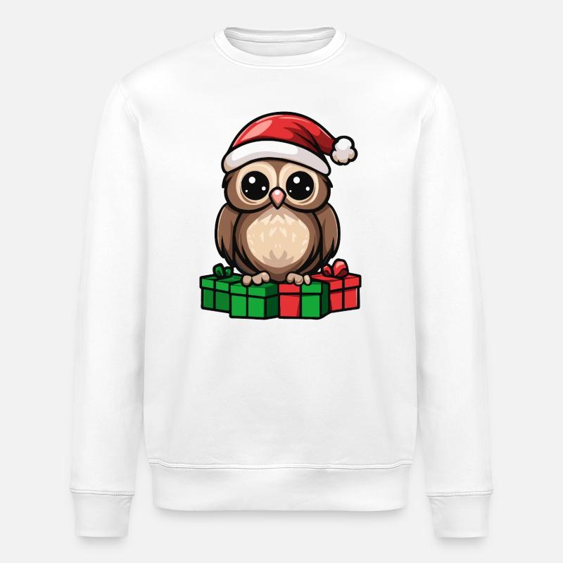 Cadeaux de Noël pour Hibou - Sweat bio ROLLER Stanley/Stella Unisexe - blanc