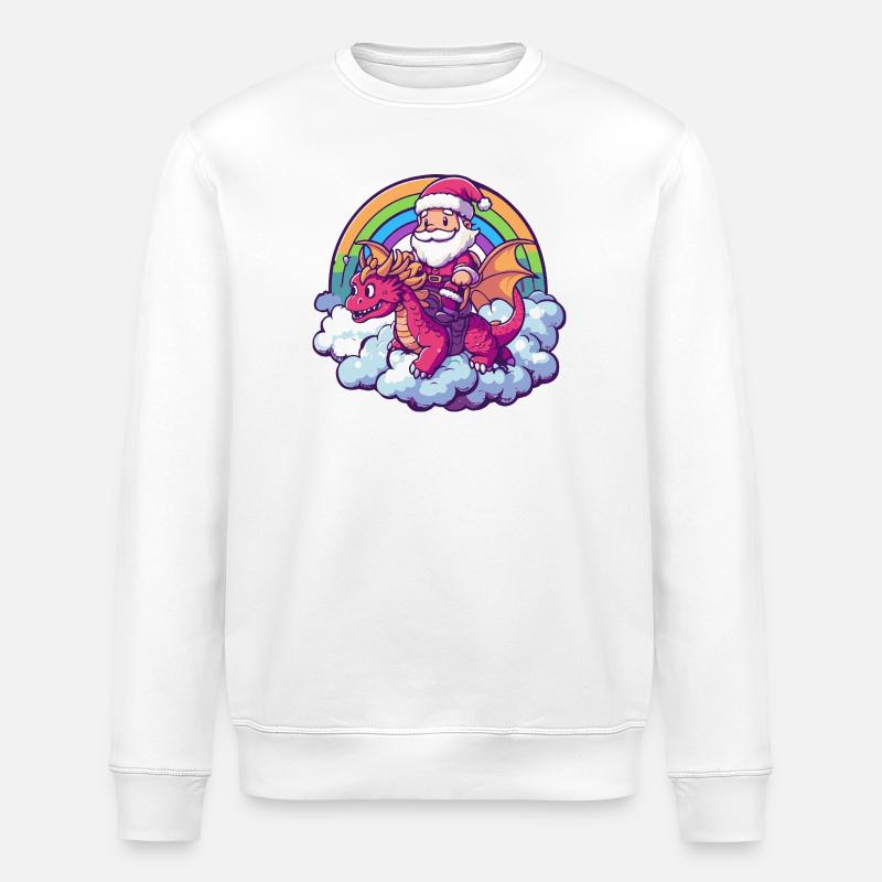 Noël du Père Noël Dragon - Sweat bio ROLLER Stanley/Stella Unisexe - blanc