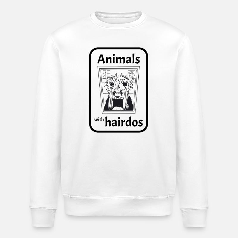 Panda avec coiffure - Sweat bio ROLLER Stanley/Stella Unisexe - blanc
