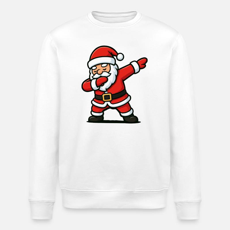 Santa Dab Dancing Comic - Stanley/Stella ROLLER Unisex Organic Sweatshirt - white