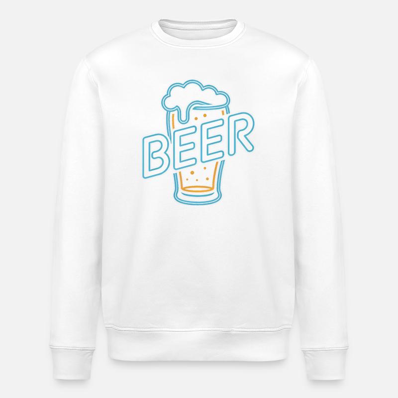 Beer - Cool Beer Logo - Sweat bio ROLLER Stanley/Stella Unisexe - blanc