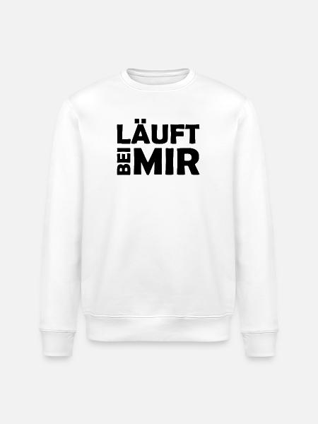 Runs with me - Cool saying - Running - Stanley/Stella ROLLER Unisex Organic Sweatshirt - white