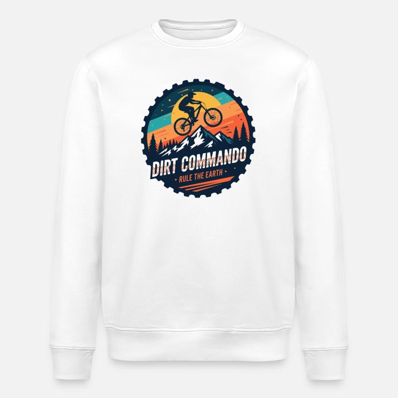 Dirt Commando Mountainbiker - Stanley/Stella Unisex Bio-Sweatshirt ROLLER - Weiß