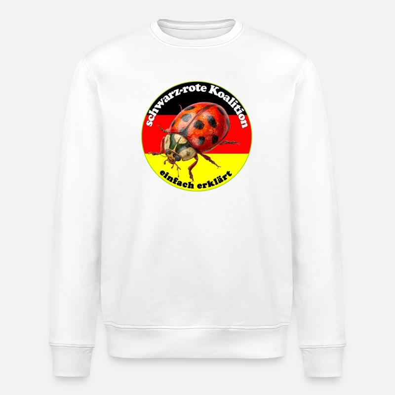 SchwarzRote Regierung kurz erklärt - Stanley/Stella Unisex Bio-Sweatshirt ROLLER - Weiß