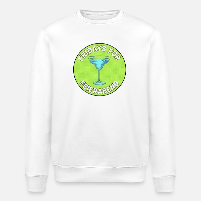 Feierabend Fridays Cocktail - Stanley/Stella Unisex Bio-Sweatshirt ROLLER - Weiß