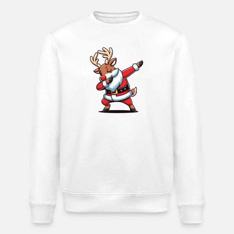 Tapping Noël Renne Dab Noël - Sweat bio ROLLER Stanley/Stella Unisexe - blanc