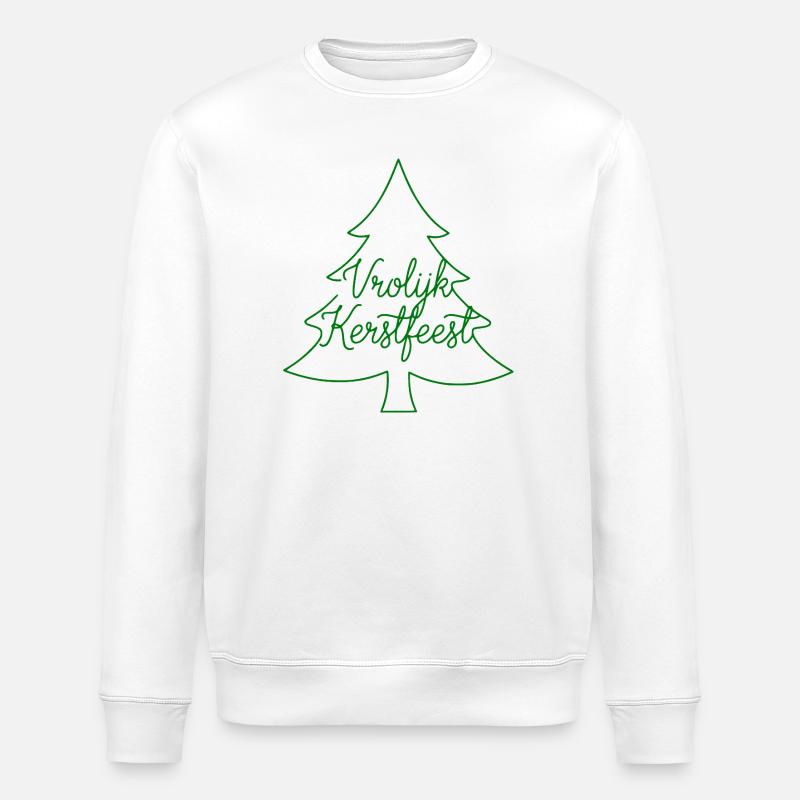 Grésillerie de Vrolijk Kerstfeest Tannenbaum holland - Sweat bio ROLLER Stanley/Stella Unisexe - blanc
