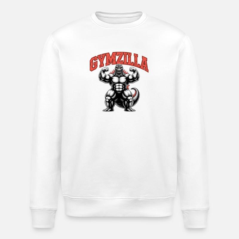 Gymzilla – Motivations-Gym-Zitat - Stanley/Stella Unisex Bio-Sweatshirt ROLLER - Weiß