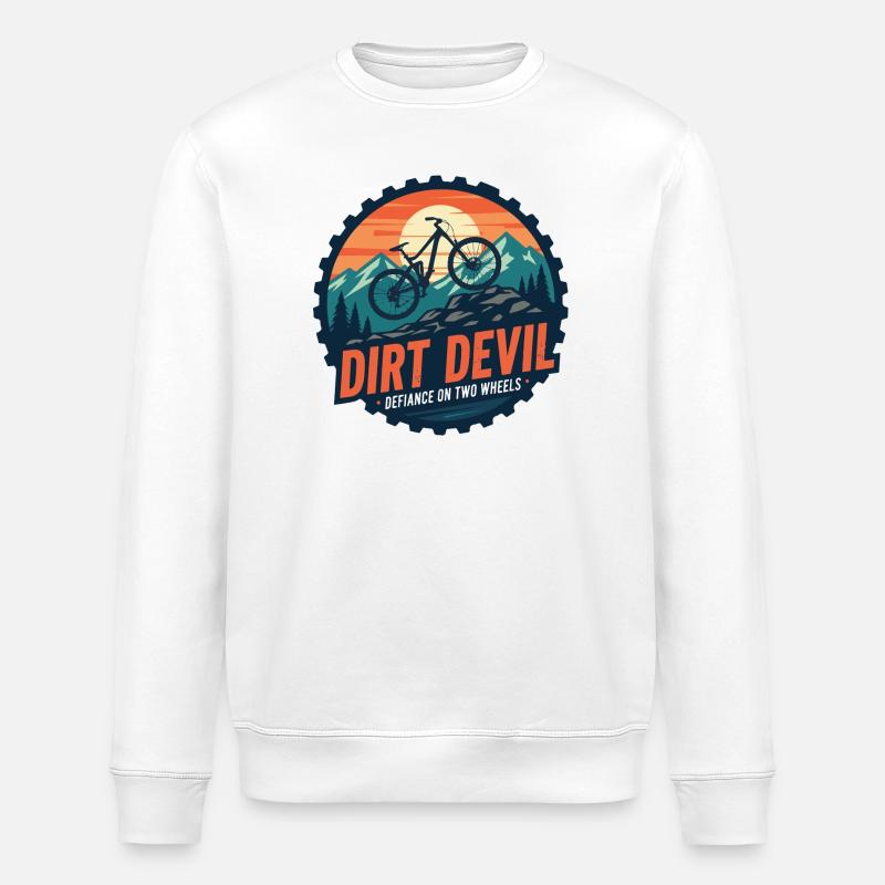 Hymne du VTT Dirt Devil - Sweat bio ROLLER Stanley/Stella Unisexe - blanc