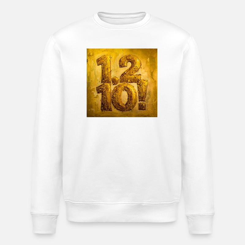 Douze d’or avec Scintillement ! - Sweat bio ROLLER Stanley/Stella Unisexe - blanc